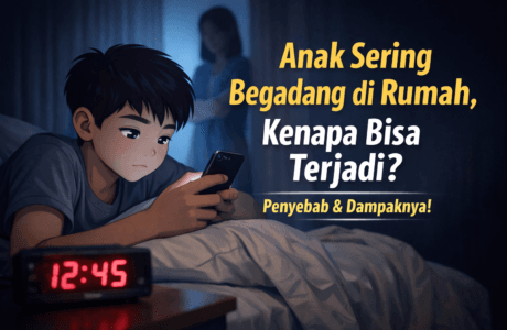 ilustrasi kebiasaan anak begadang di rumah