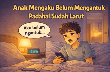 anak mengaku belum mengantuk padahal sudah larut malam